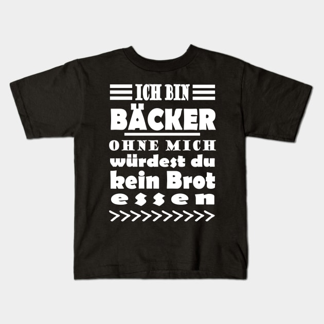 Bäcker Backen Bäckerei Handwerk Ausbildung Kids T-Shirt by FindYourFavouriteDesign